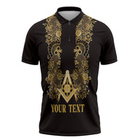 Personalised Filipino Freemasonry Zipper Polo Shirt Masonic Barong Tagalog Inspired Ivory White LT14 Ivory White - Polynesian Pride