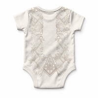 Personalised Filipino Freemasonry Baby Onesie Masonic Barong Tagalog Inspired Black