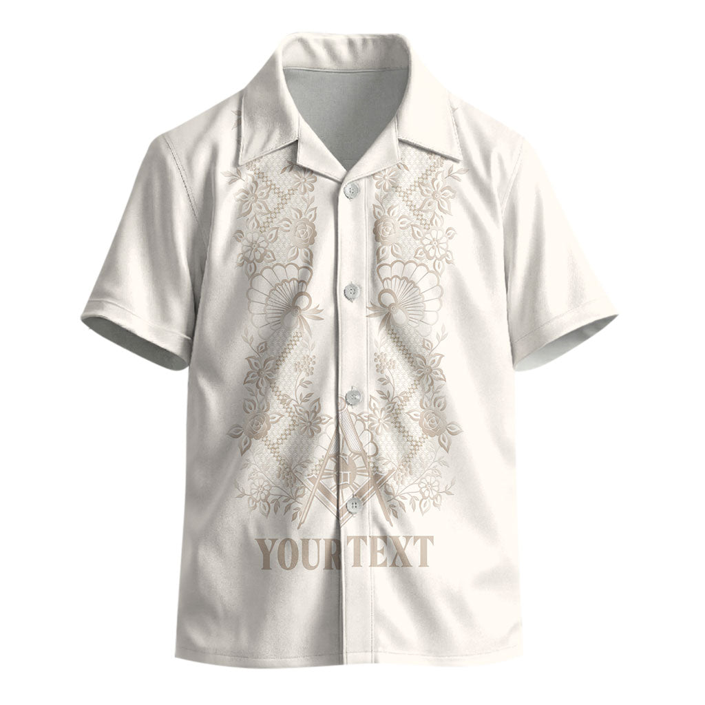 Personalised Filipino Freemasonry Kid Hawaiian Shirt Masonic Barong Tagalog Inspired Black LT14 - Polynesian Pride