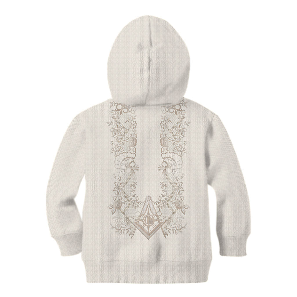 Personalised Filipino Freemasonry Kid Hoodie Masonic Barong Tagalog Inspired Black LT14 - Polynesian Pride