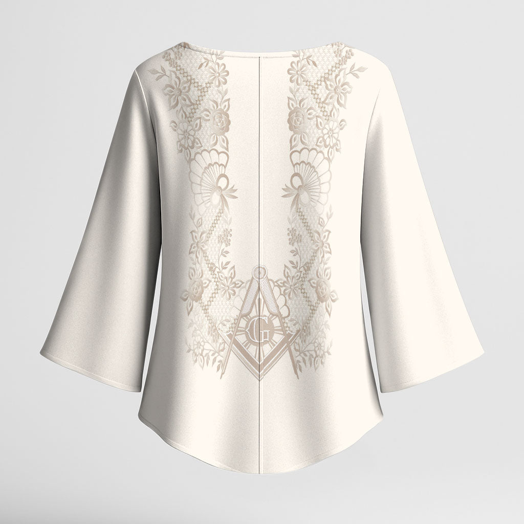 Personalised Filipino Freemasonry Kimono Sleeve Blouse Masonic Barong Tagalog Inspired Black LT14 - Polynesian Pride