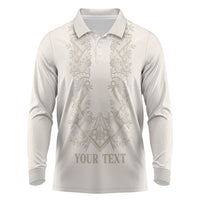 Personalised Filipino Freemasonry Long Sleeve Polo Shirt Masonic Barong Tagalog Inspired Black LT14 Black - Polynesian Pride