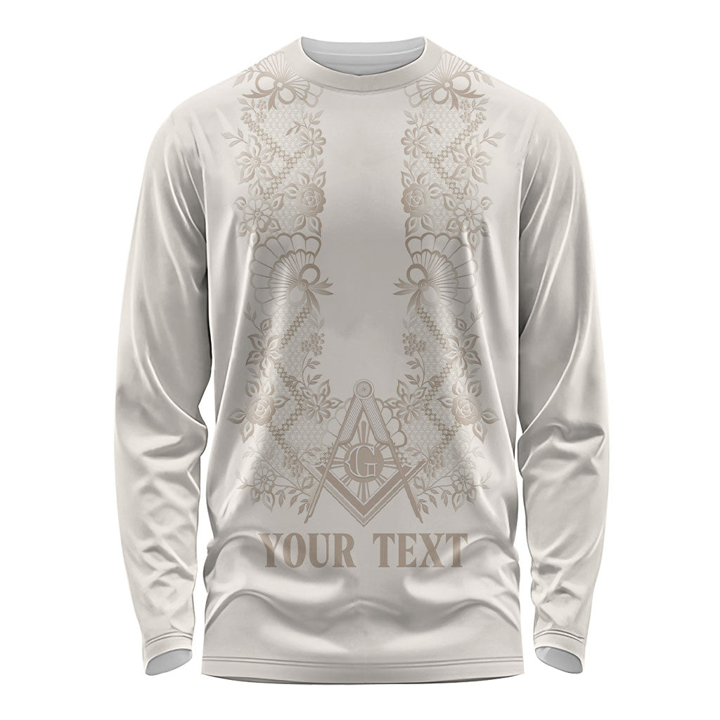 Personalised Filipino Freemasonry Long Sleeve Shirt Masonic Barong Tagalog Inspired Black LT14 Unisex Black - Polynesian Pride