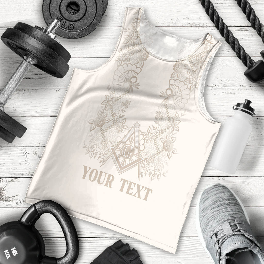 Personalised Filipino Freemasonry Men Tank Top Masonic Barong Tagalog Inspired Black LT14 - Polynesian Pride
