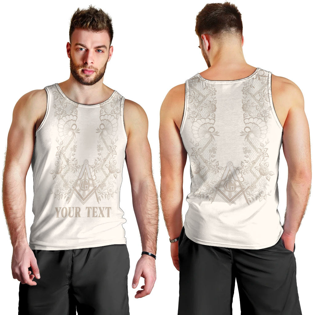 Personalised Filipino Freemasonry Men Tank Top Masonic Barong Tagalog Inspired Black LT14 - Polynesian Pride