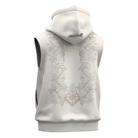 Personalised Filipino Freemasonry Sleeveless Hoodie Masonic Barong Tagalog Inspired Black LT14 - Polynesian Pride