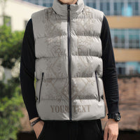 Personalised Filipino Freemasonry Sleeveless Puffer Jacket Masonic Barong Tagalog Inspired Black LT14 - Polynesian Pride