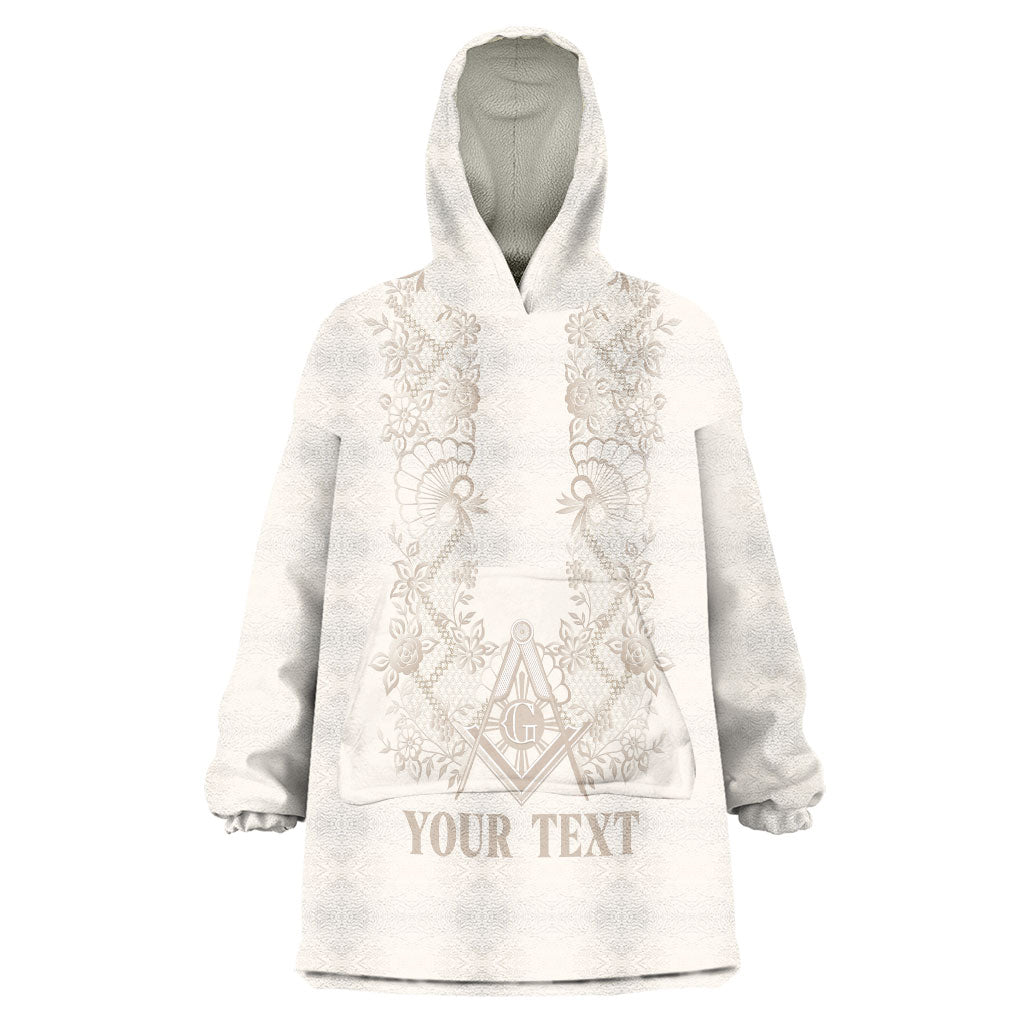 Personalised Filipino Freemasonry Wearable Blanket Hoodie Masonic Barong Tagalog Inspired Black LT14 One Size Black - Polynesian Pride