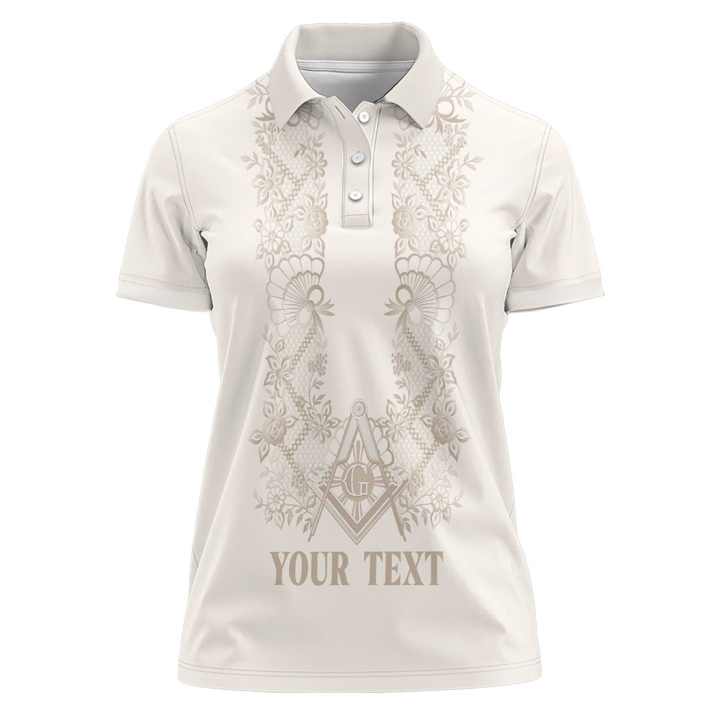 Personalised Filipino Freemasonry Women Polo Shirt Masonic Barong Tagalog Inspired Black LT14 Female Black - Polynesian Pride