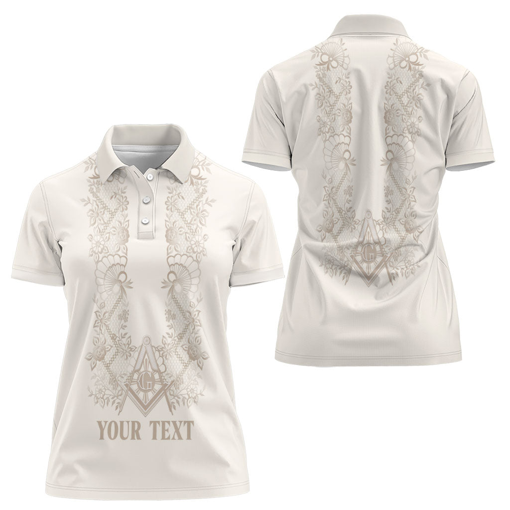 Personalised Filipino Freemasonry Women Polo Shirt Masonic Barong Tagalog Inspired Black LT14 - Polynesian Pride