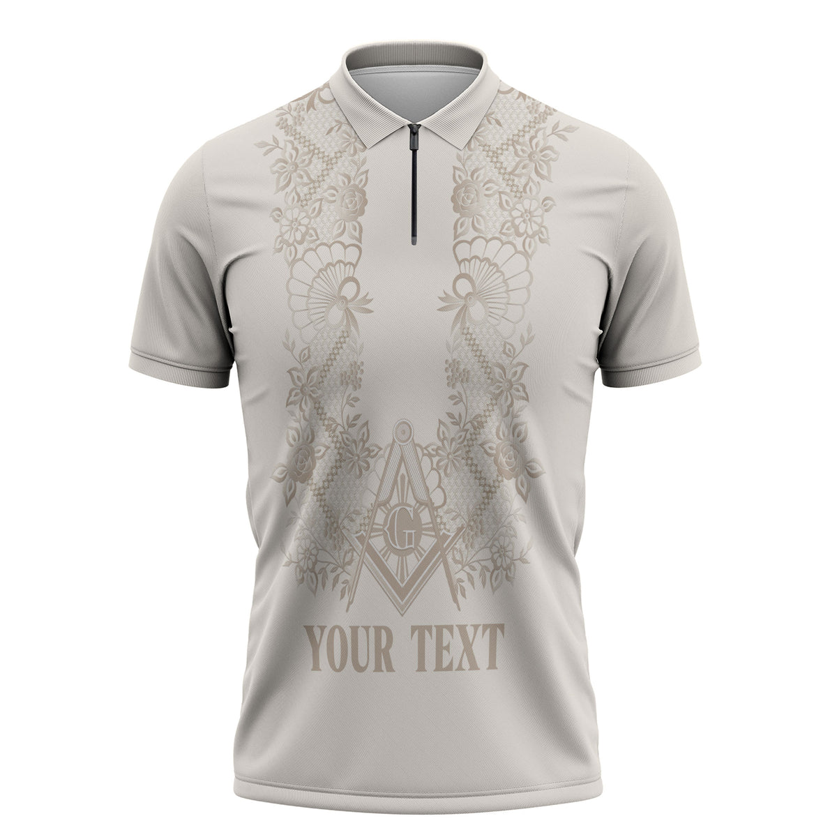 Personalised Filipino Freemasonry Zipper Polo Shirt Masonic Barong Tagalog Inspired Black LT14 Black - Polynesian Pride