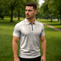 Personalised Filipino Freemasonry Zipper Polo Shirt Masonic Barong Tagalog Inspired Black LT14 - Polynesian Pride