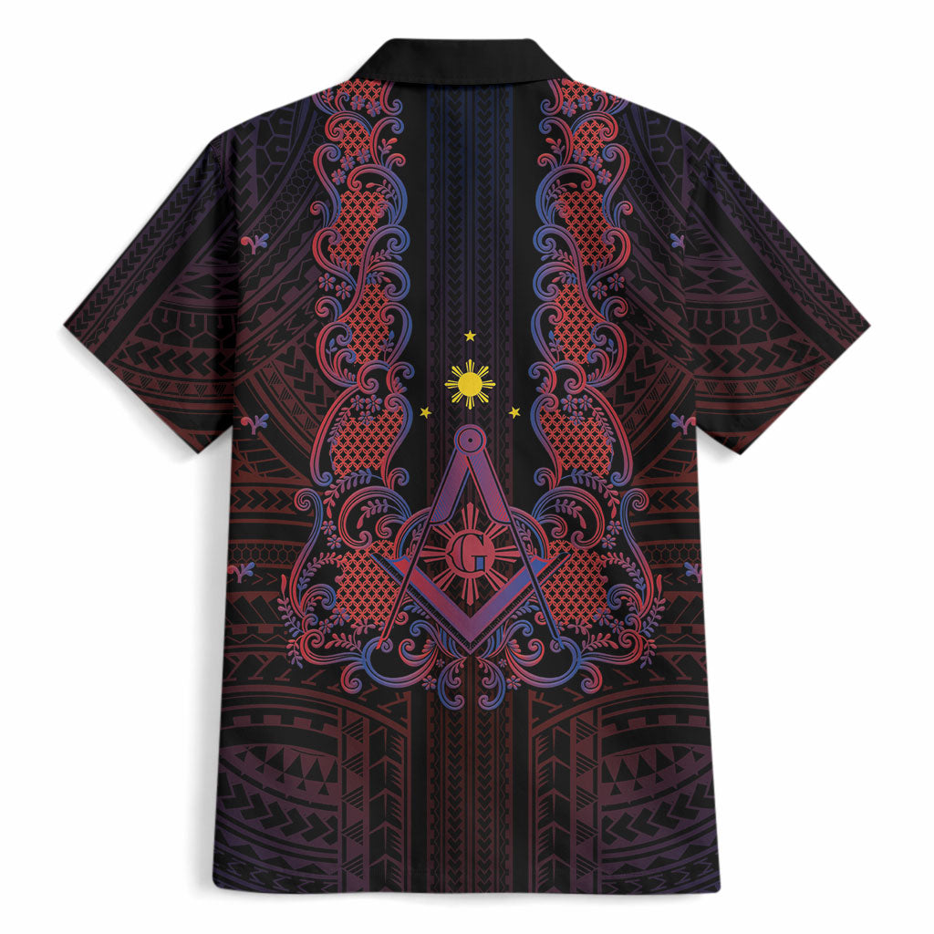 Personalised Philippines Barong Tagalog Freemasonry Hawaiian Shirt Filipino Masonic Polynesian Pattern LT14 - Polynesian Pride