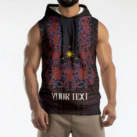 Personalised Philippines Barong Tagalog Freemasonry Sleeveless Hoodie Filipino Masonic Polynesian Pattern LT14 - Polynesian Pride