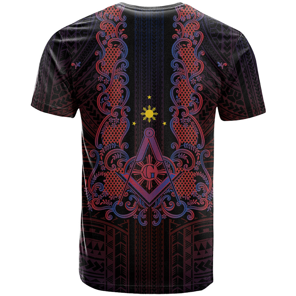 Personalised Philippines Barong Tagalog Freemasonry T Shirt Filipino Masonic Polynesian Pattern LT14 - Polynesian Pride