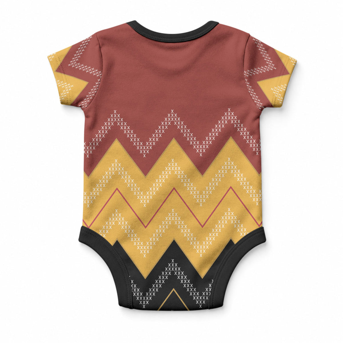 Kaokao Maori Tukutuku Inspired New Zealand Baby Onesie