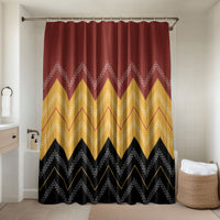 Kaokao Maori Tukutuku Inspired New Zealand Bathroom Set LT14 Shower Curtain Only Multicolor - Polynesian Pride
