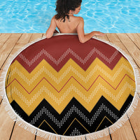 Kaokao Maori Tukutuku Inspired New Zealand Beach Blanket LT14 - Polynesian Pride