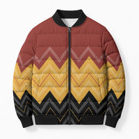 Kaokao Maori Tukutuku Inspired New Zealand Bomber Puffer Jacket LT14 Unisex Multicolor - Polynesian Pride