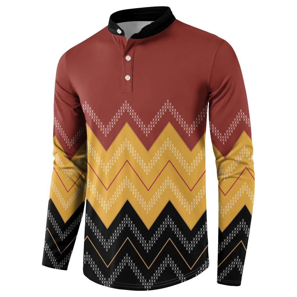 Kaokao Maori Tukutuku Inspired New Zealand Button Sweatshirt LT14 - Polynesian Pride