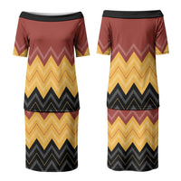 Kaokao Maori Tukutuku Inspired New Zealand Couples Matching Puletasi and Hawaiian Shirt LT14 - Polynesian Pride
