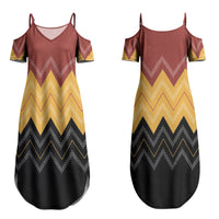 Kaokao Maori Tukutuku Inspired New Zealand Couples Matching Summer Maxi Dress and Hawaiian Shirt LT14 - Polynesian Pride