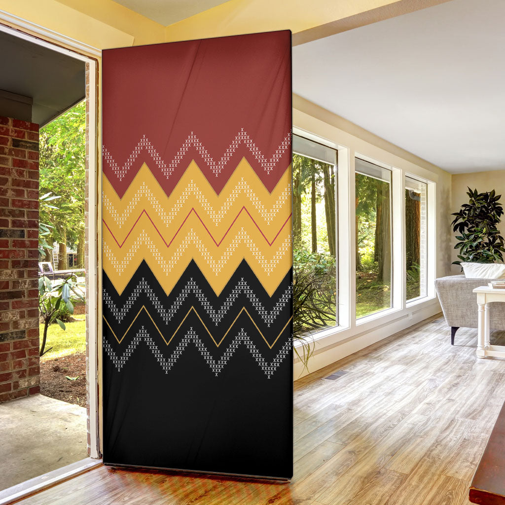 Kaokao Maori Tukutuku Inspired New Zealand Door Cover LT14 - Polynesian Pride