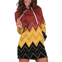 Kaokao Maori Tukutuku Inspired New Zealand Hoodie Dress LT14 Multicolor - Polynesian Pride
