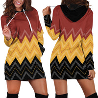 Kaokao Maori Tukutuku Inspired New Zealand Hoodie Dress LT14 - Polynesian Pride