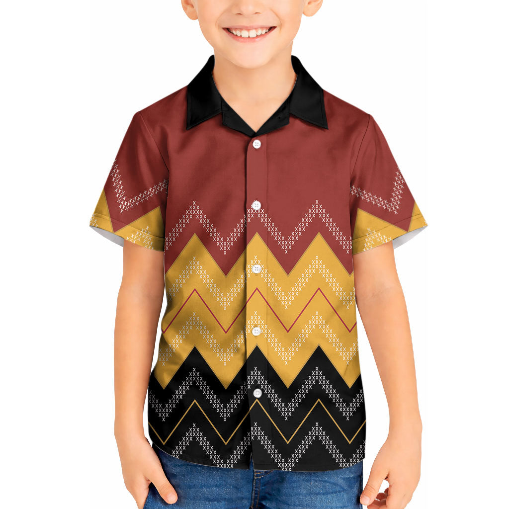 Kaokao Maori Tukutuku Inspired New Zealand Kid Hawaiian Shirt LT14 Kid Multicolor - Polynesian Pride