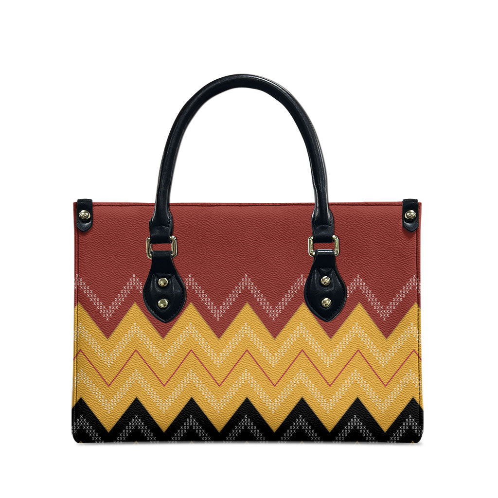 Kaokao Maori Tukutuku Inspired New Zealand Leather Bag LT14 - Polynesian Pride