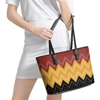 Kaokao Maori Tukutuku Inspired New Zealand Leather Tote Bag LT14 - Polynesian Pride