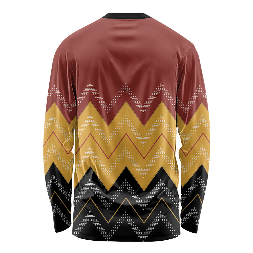 Kaokao Maori Tukutuku Inspired New Zealand Long Sleeve Shirt LT14 - Polynesian Pride