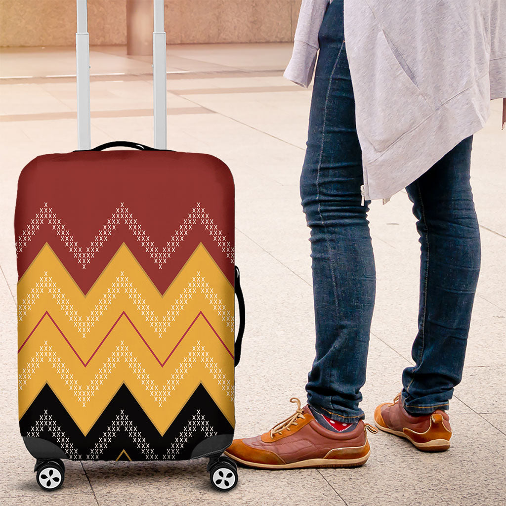 Kaokao Maori Tukutuku Inspired New Zealand Luggage Cover LT14 Multicolor - Polynesian Pride