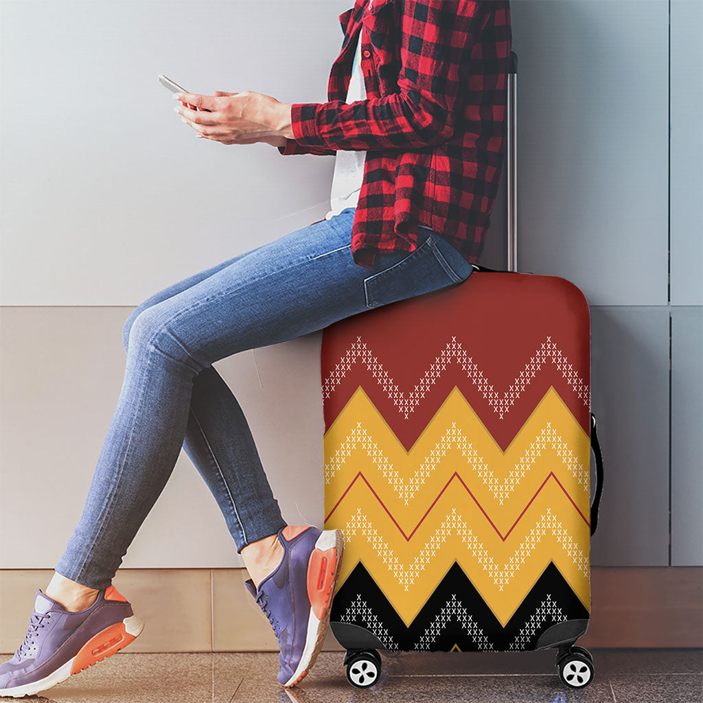 Kaokao Maori Tukutuku Inspired New Zealand Luggage Cover LT14 - Polynesian Pride