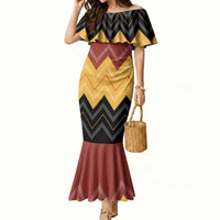 Kaokao Maori Tukutuku Inspired New Zealand Mermaid Dress LT14 Women Multicolor - Polynesian Pride