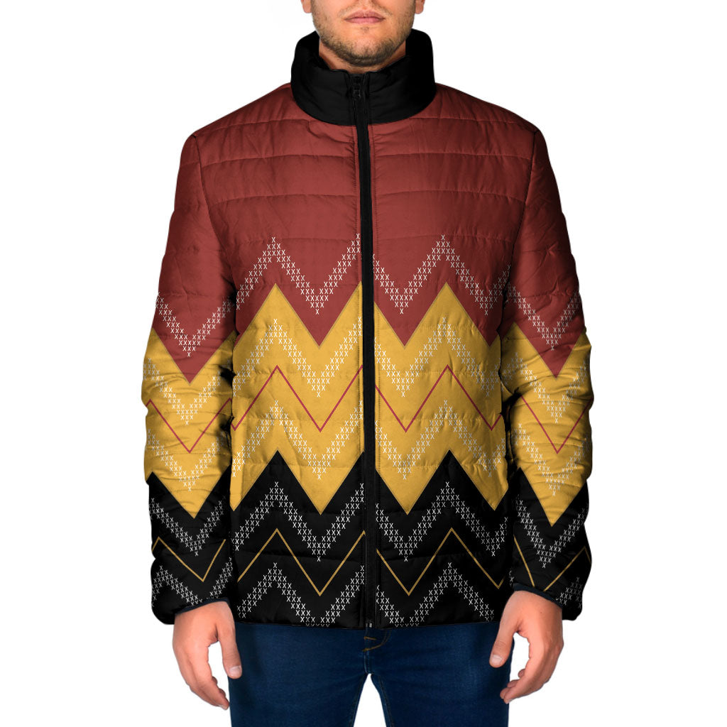 Kaokao Maori Tukutuku Inspired New Zealand Padded Jacket LT14 Men Multicolor - Polynesian Pride