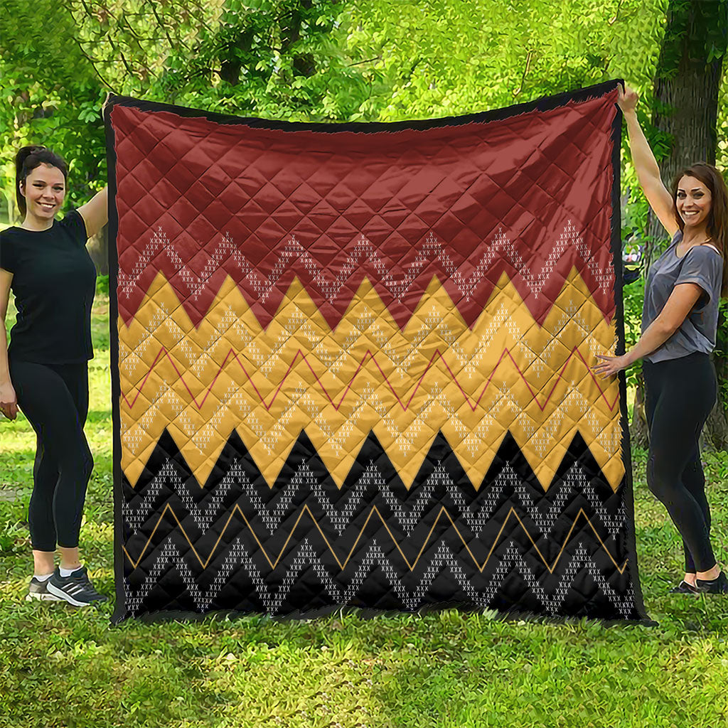 Kaokao Maori Tukutuku Inspired New Zealand Quilt LT14 - Polynesian Pride