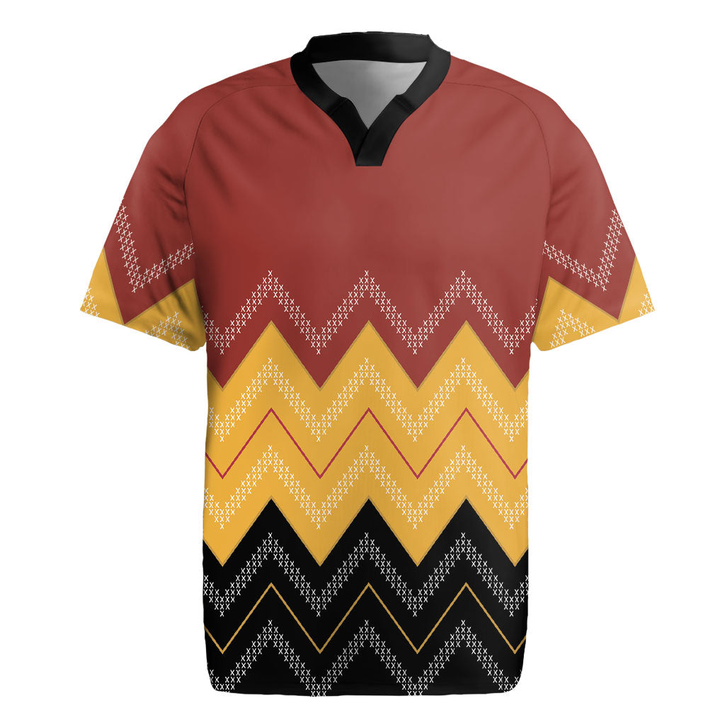 Kaokao Maori Tukutuku Inspired New Zealand Rugby Jersey LT14 Multicolor - Polynesian Pride
