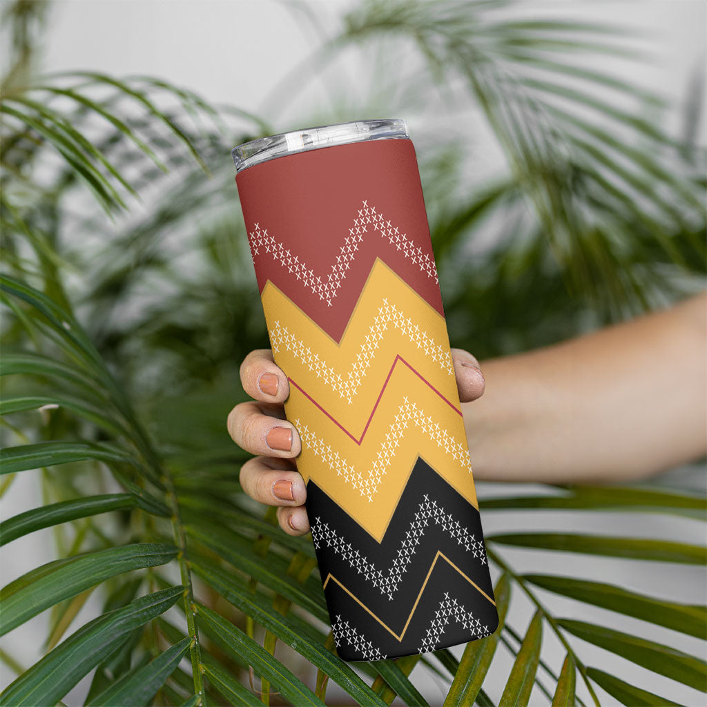 Kaokao Maori Tukutuku Inspired New Zealand Skinny Tumbler LT14 - Polynesian Pride