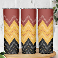 Kaokao Maori Tukutuku Inspired New Zealand Skinny Tumbler LT14 - Polynesian Pride