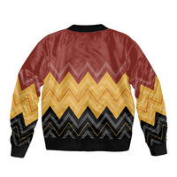 Kaokao Maori Tukutuku Inspired New Zealand Sleeve Zip Bomber Jacket LT14 - Polynesian Pride