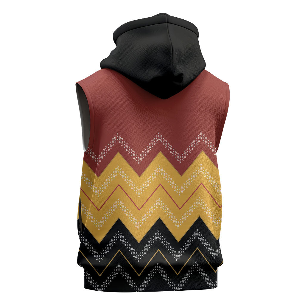 Kaokao Maori Tukutuku Inspired New Zealand Sleeveless Hoodie LT14 - Polynesian Pride