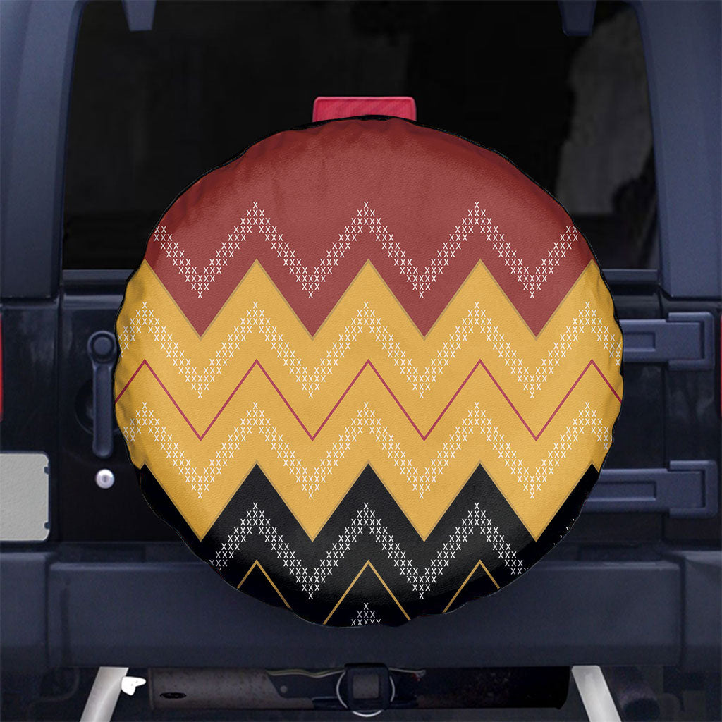 Kaokao Maori Tukutuku Inspired New Zealand Spare Tire Cover LT14 No hole Multicolor - Polynesian Pride