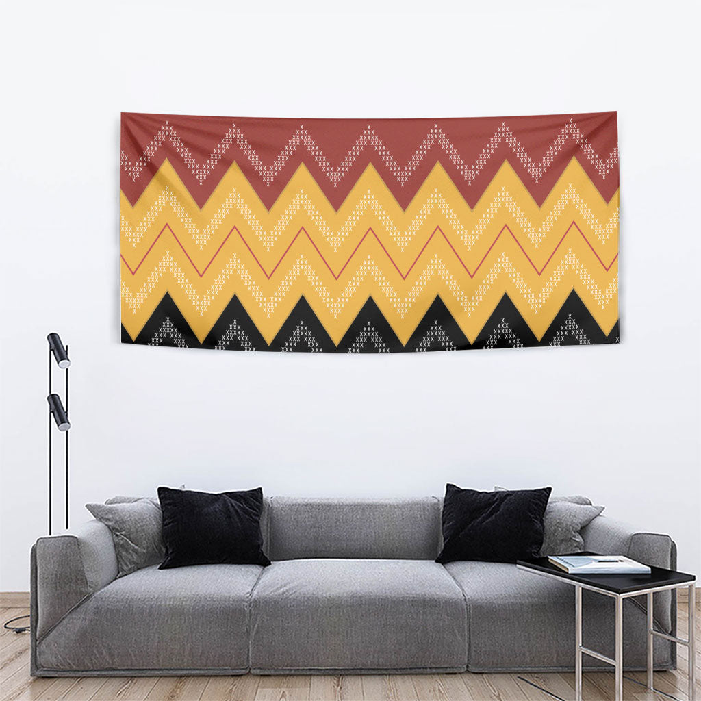 Kaokao Maori Tukutuku Inspired New Zealand Tapestry LT14 - Polynesian Pride