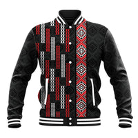 Roimata Toroa Maori Taniko Inspired New Zealand Baseball Jacket LT14 Unisex Black - Polynesian Pride