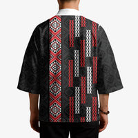 Roimata Toroa Maori Taniko Inspired New Zealand Kimono LT14 - Polynesian Pride
