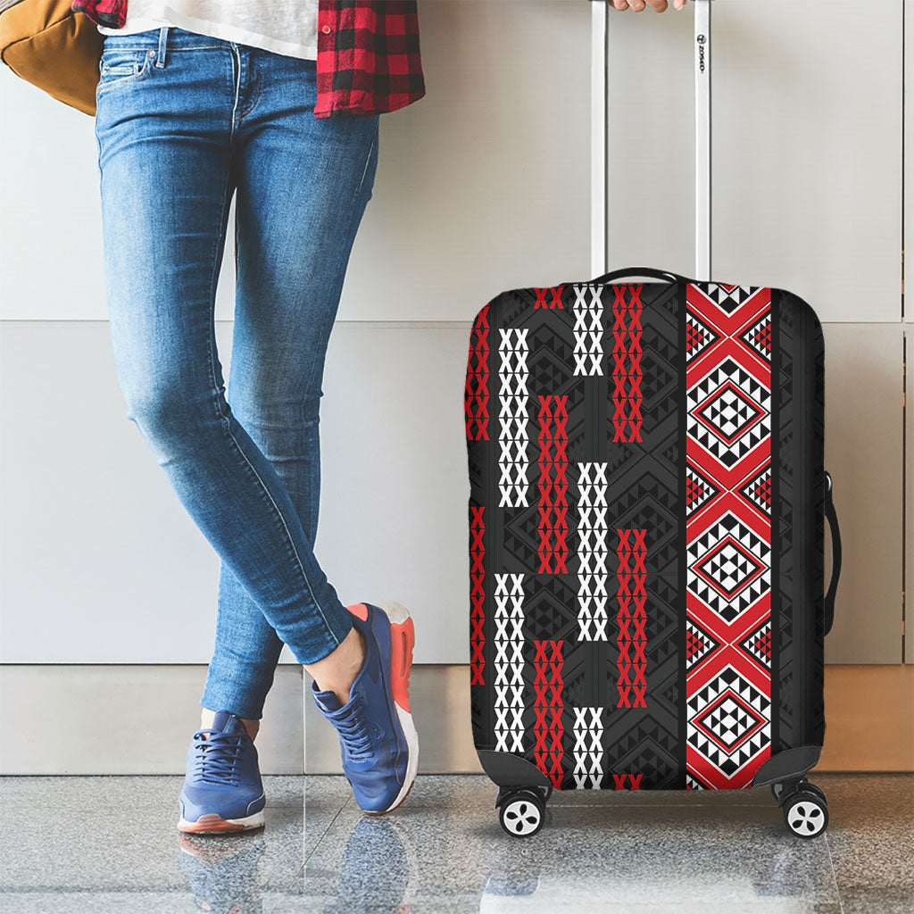 Roimata Toroa Maori Taniko Inspired New Zealand Luggage Cover LT14 - Polynesian Pride