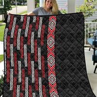 Roimata Toroa Maori Taniko Inspired New Zealand Quilt LT14 Black - Polynesian Pride