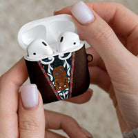 New Zealand Whakairo AirPods Case Tiki Maori Carving Taniko Motifs LT14 - Polynesian Pride